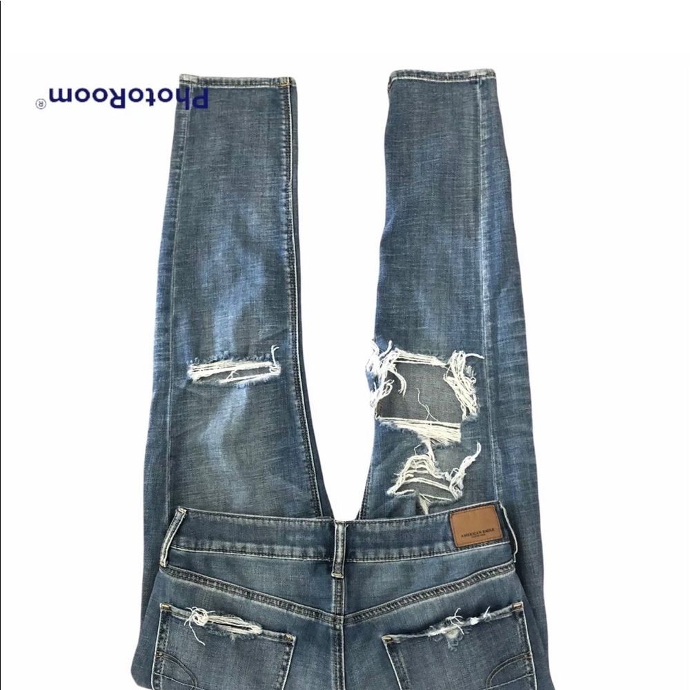 American Eagle Distressed Button Fly Tom Girl Jea… - image 3